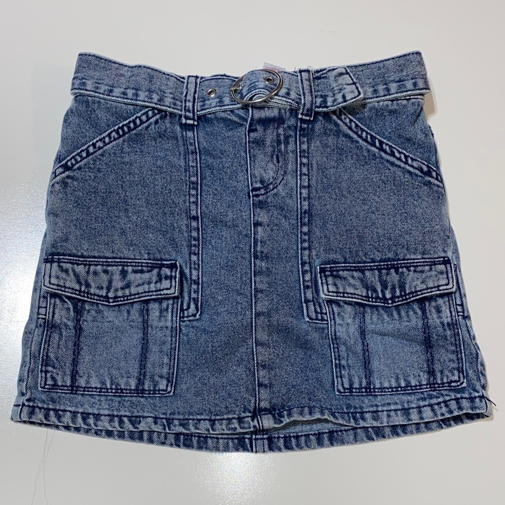 Justice Girls Denim Cargo Skirt Size 10